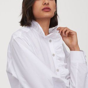 H&M Rhinestone-button Shirt